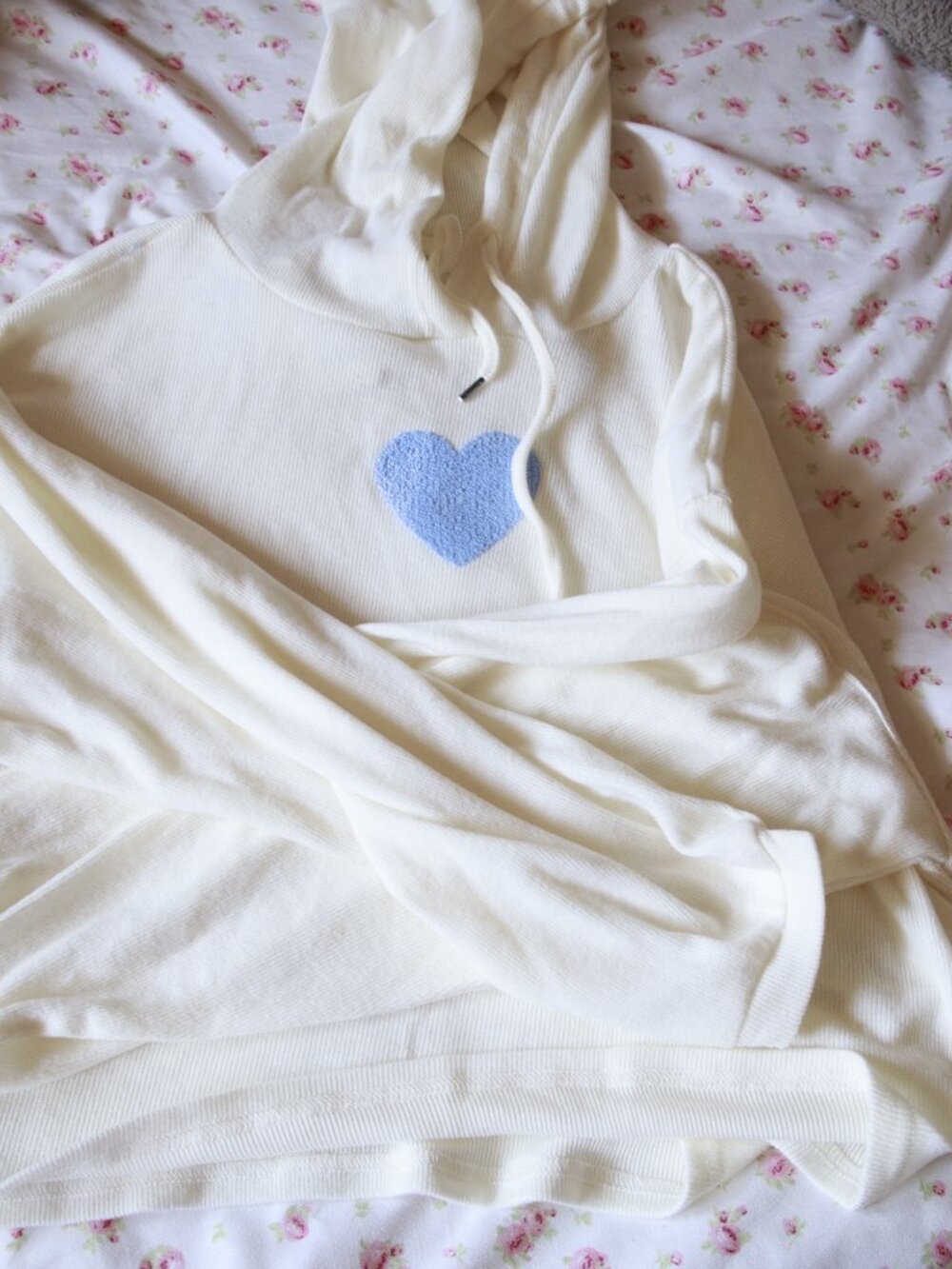 Wild Skye white crop hoodie